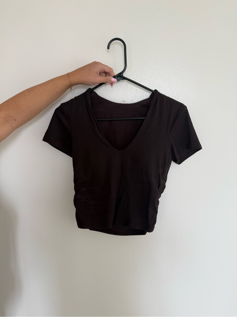Women's Lululemon Short Sleeve Crop Top - brown